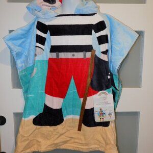American Kids Pirate Hooded Poncho Towel 24 INCHES X 48 INCHES Youth NEW